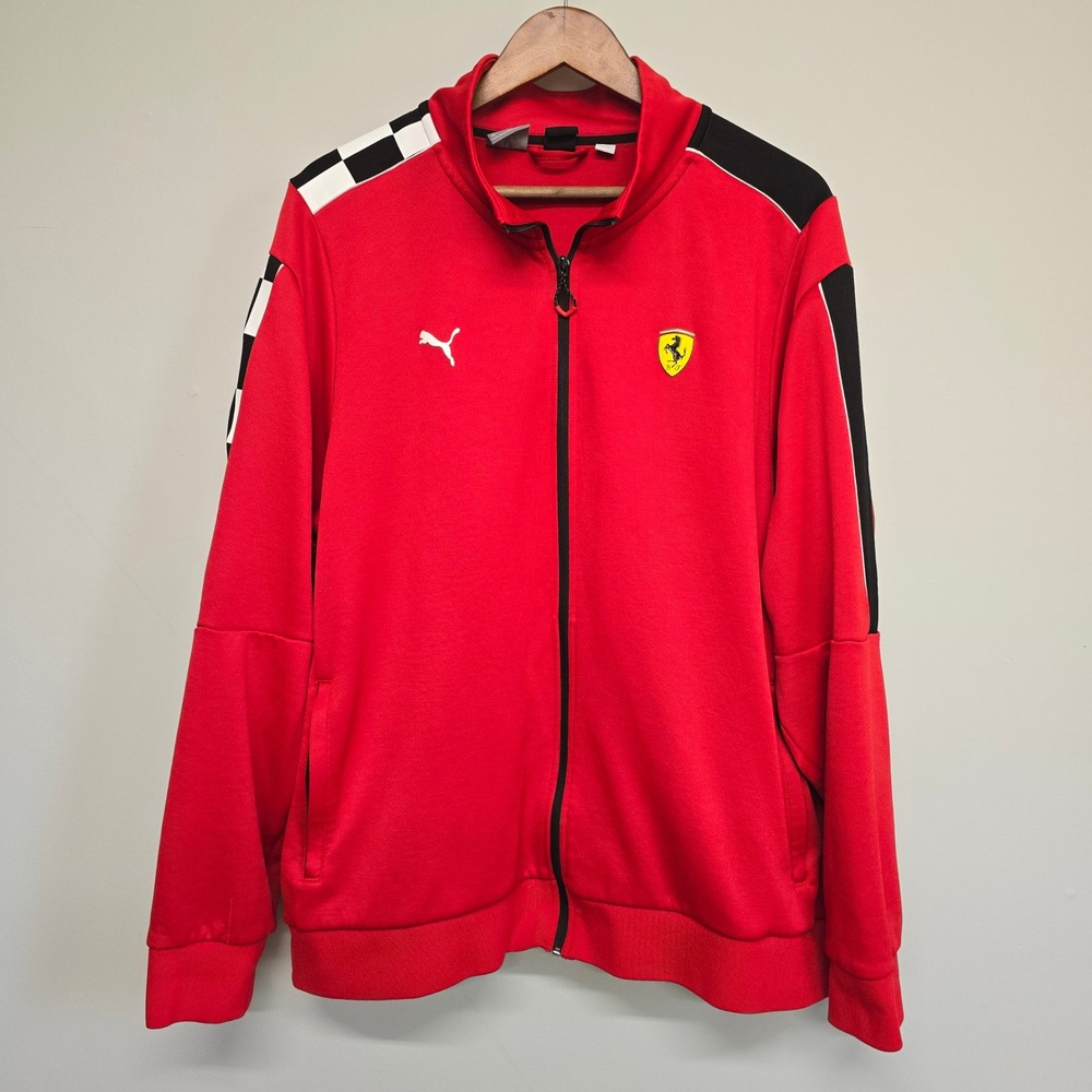Puma Scuderia Ferrari Track Jacket‎ Mens XXL Red Racing Motorsport